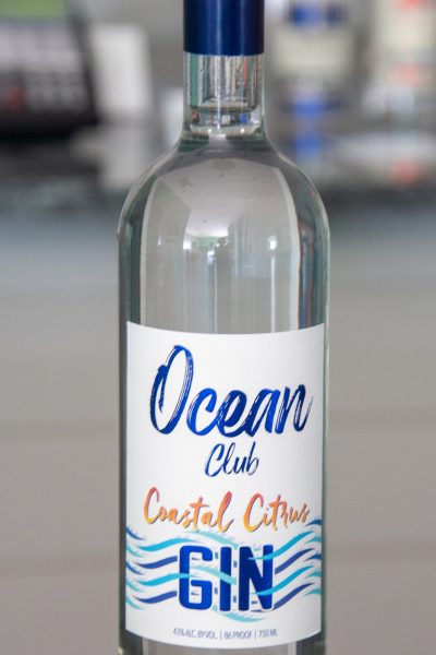 Ocean Club Coastal Citrus Gin Distilled at Oceanside Distillery in Cape Canaveral FL